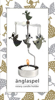 Rotary candle holder - Angel silver
