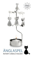 Rotary candle holder - Dodgy Cat