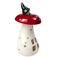 Nääsgränsgården - Tomte on Red Mushroom Tealight Holder - Small