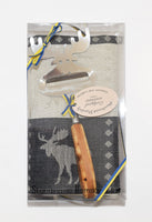 Towel - Moose Towel & Cheese Slicer Gift Set - Black