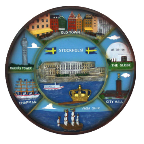 PLATE 3D STOCKHOLM , OLD TOWN 22CM