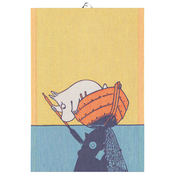 Ekelund - Weavers Moomin & Boat Tea Towel, 14 x 20 inches