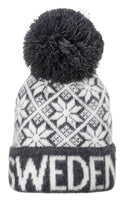 Robin Ruth - Winter Cap Black & White Sweden Hat With Tassel